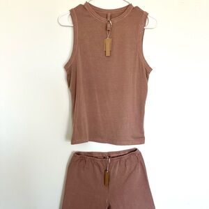 Skims Sleeveless Top and Biker Shorts Set